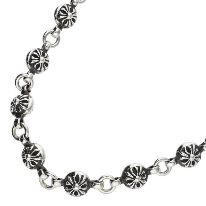 Chrome Hearts 1 Cross Ball Chain Silver Necklace