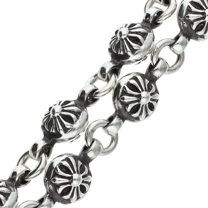 Chrome Hearts 1 Cross Ball Chain Silver Necklace — view 5
