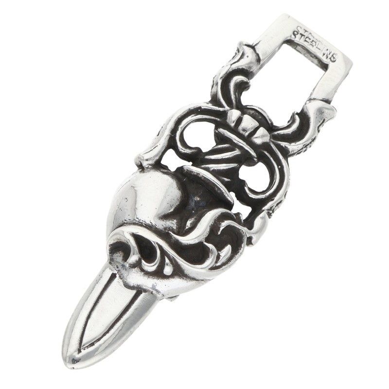 Chrome Hearts Dagger Heart Pendant Silver — view 2