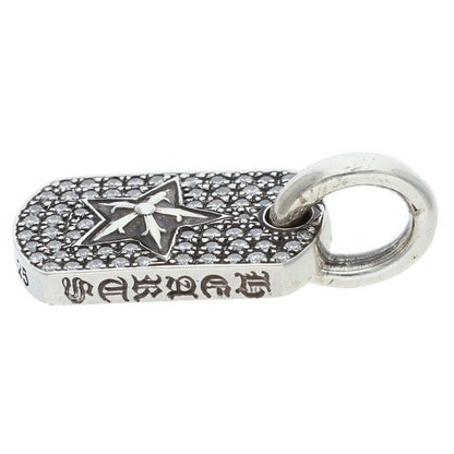 Chrome Hearts D T Tny Star P D Tiny Dog Tag Pave Diamond Silver Pendant — view 4