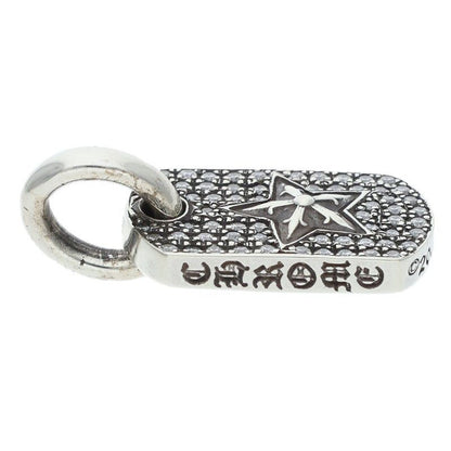 Chrome Hearts D T Tny Star P D Tiny Dog Tag Pave Diamond Silver Pendant — view 3