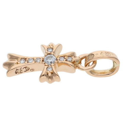 Chrome Hearts 22k Cross Baby Fat P Dmnd Pave Diamond Gold Pendant — view 4