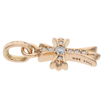 Chrome Hearts 22k Cross Baby Fat P Dmnd Pave Diamond Gold Pendant — view 5