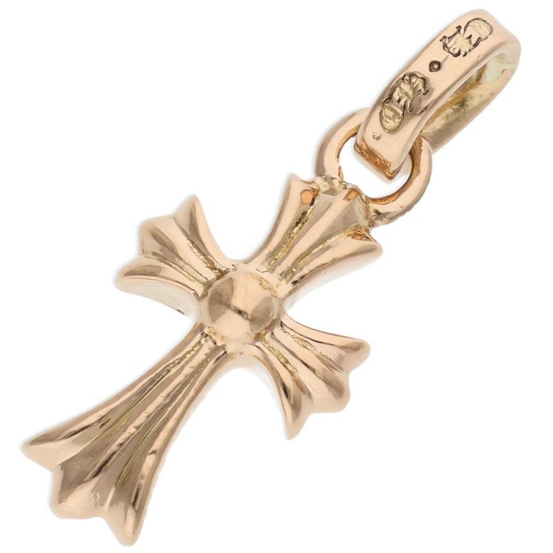 Chrome Hearts 22k Cross Baby Fat P Dmnd Pave Diamond Gold Pendant — view 2
