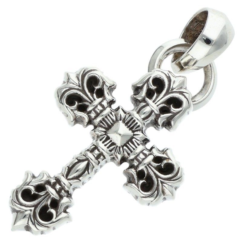 Chrome Hearts Filig Cross Xsm Bale Filigree XS Bail Silver Pendant