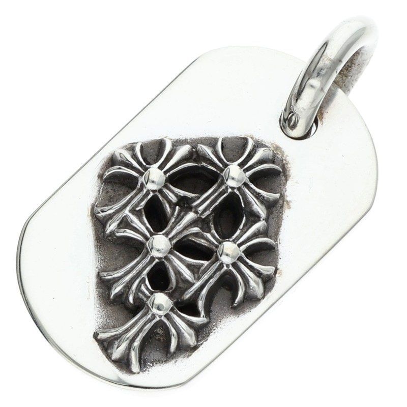 Chrome Hearts Raised Dogtag Dog Tag Silver Pendant