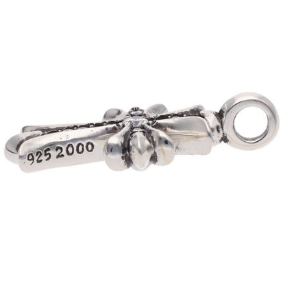 Chrome Hearts Tny Crsf P Dmnd Tiny Fat Cross Pave Diamond Pendant Silver — view 4