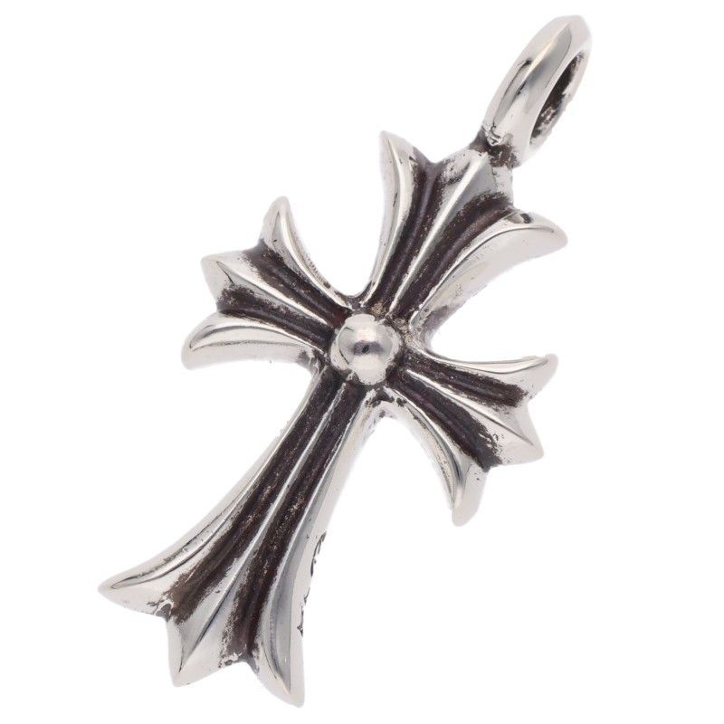 Chrome Hearts Tny Crsf P Dmnd Tiny Fat Cross Pave Diamond Pendant Silver — view 2