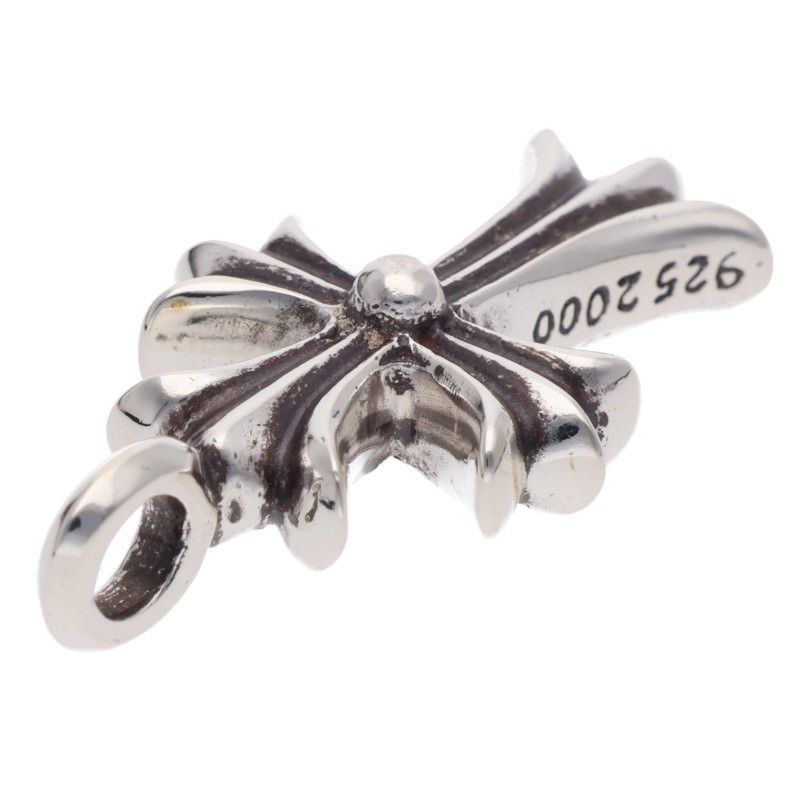 Chrome Hearts Tny Crsf P Dmnd Tiny Fat Cross Pave Diamond Pendant Silver — view 5