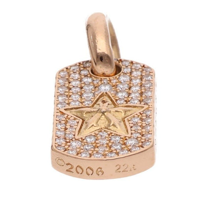 Chrome Hearts 22k DT Tny Star Tiny Dog Tag Aftermarket Pave Diamond Charm — view 4