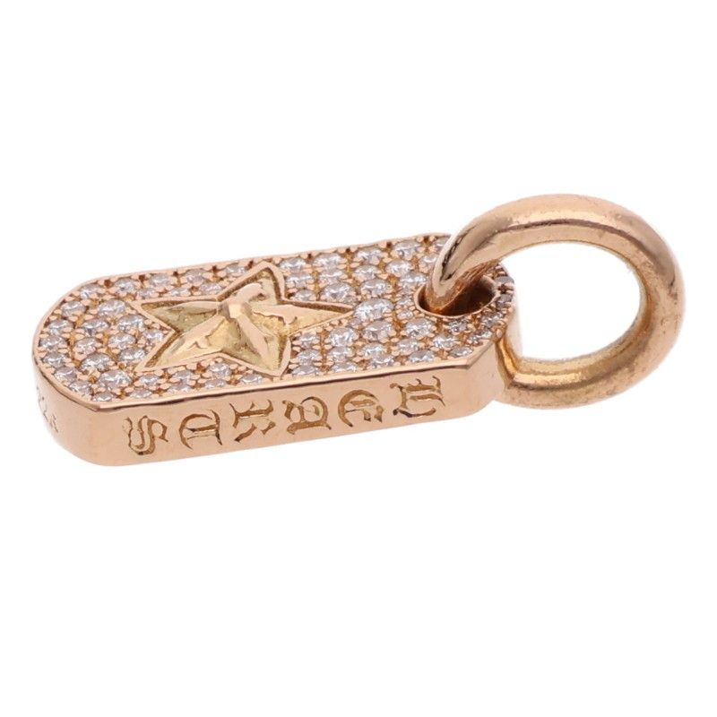 Chrome Hearts 22k DT Tny Star Tiny Dog Tag Aftermarket Pave Diamond Charm — view 5