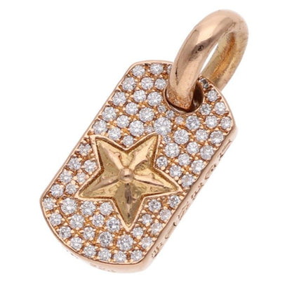 Chrome Hearts 22k DT Tny Star Tiny Dog Tag Aftermarket Pave Diamond Charm