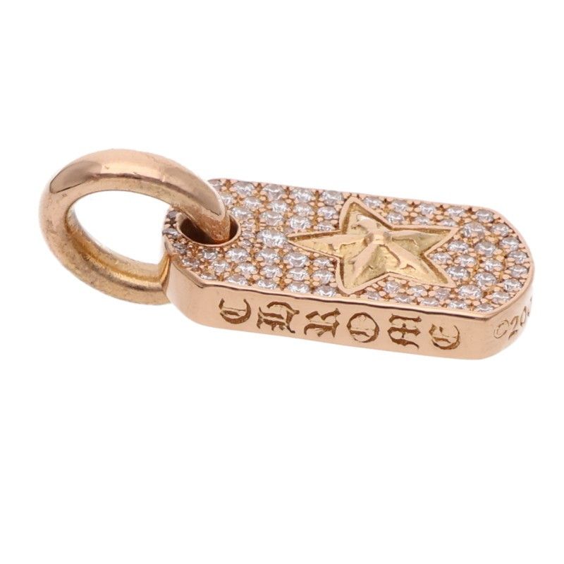 Chrome Hearts 22k DT Tny Star Tiny Dog Tag Aftermarket Pave Diamond Charm — view 3