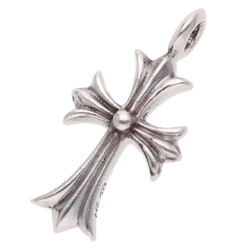 Chrome Hearts Tny Crsf P Dmnd Tiny Fat Cross Pave Diamond Pendant Silver — view 2