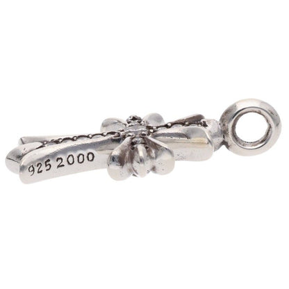 Chrome Hearts Tny Crsf P Dmnd Tiny Fat Cross Pave Diamond Pendant Silver — view 4