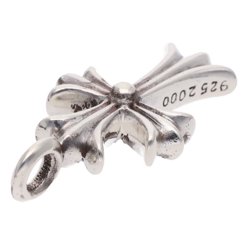 Chrome Hearts Tny Crsf P Dmnd Tiny Fat Cross Pave Diamond Pendant Silver — view 5
