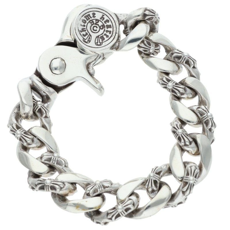 Chrome Hearts Fancy Link Clip Silver Bracelet — view 2