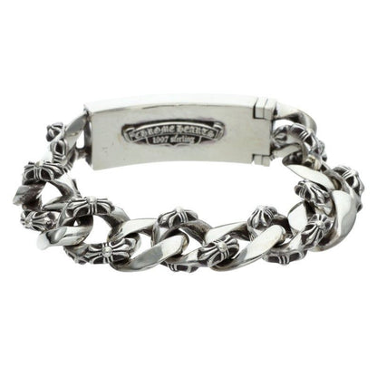 Chrome Hearts ID Floral Cross ID Fancy Silver Bracelet — view 2
