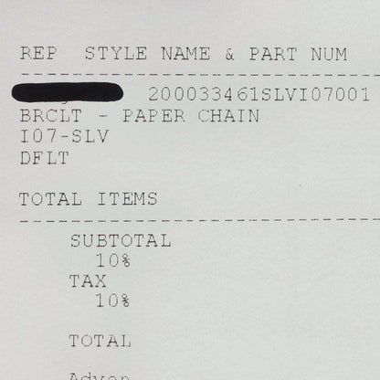 Chrome Hearts Paper Chain Silver Bracelet — view 3