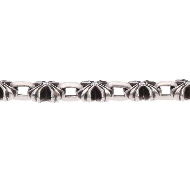 Chrome Hearts CH Link Pave Diamond Silver Bracelet — view 5