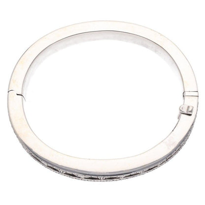 Chrome Hearts Narrow BS Fluer P Dmnd Band BS Flare Pave Diamond Silver Bracelet — view 4