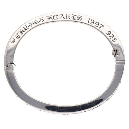 Chrome Hearts Narrow BS Fluer P Dmnd Band BS Flare Pave Diamond Silver Bracelet — view 3