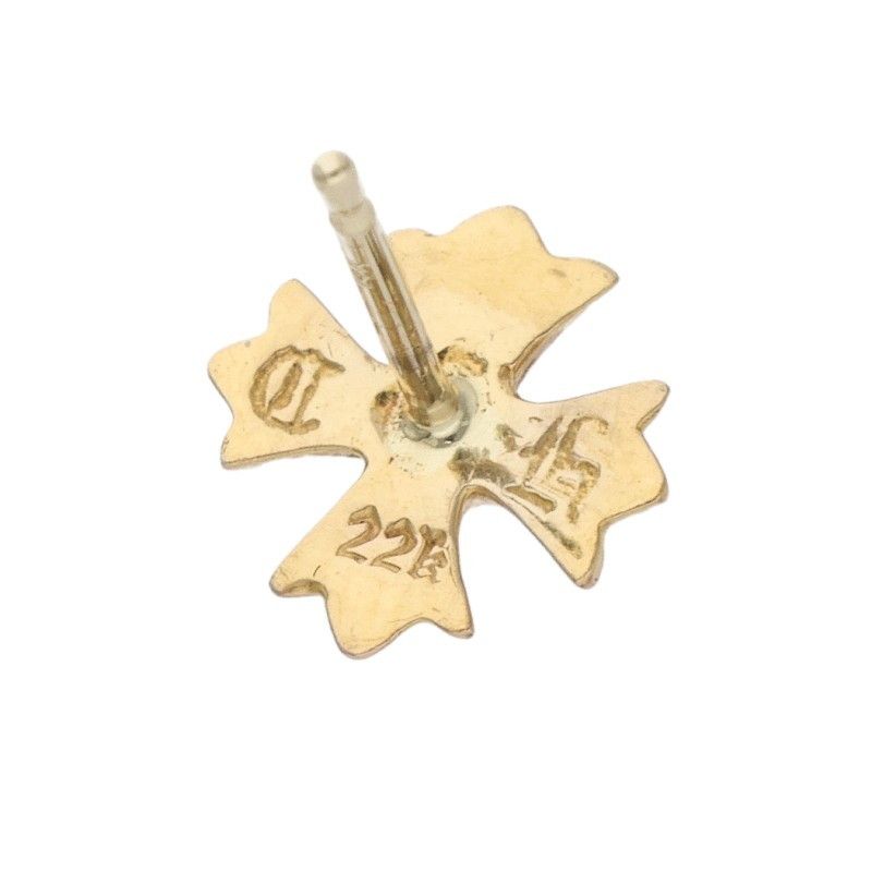 Chrome Hearts 22k CH Pls Plus Stud Gold Earrings — view 3
