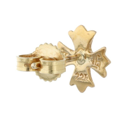 Chrome Hearts 22k CH Pls Plus Stud Gold Earrings — view 2