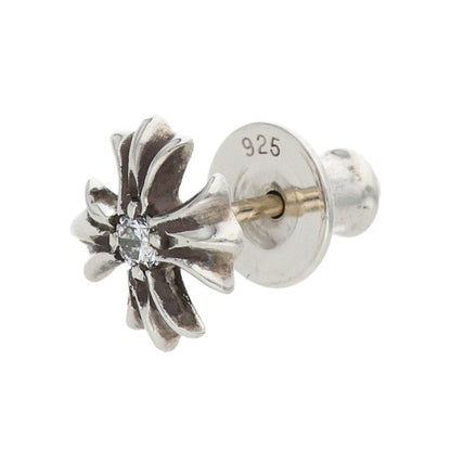Chrome Hearts CH Pls Dia CH Plus Stud Silver Earrings