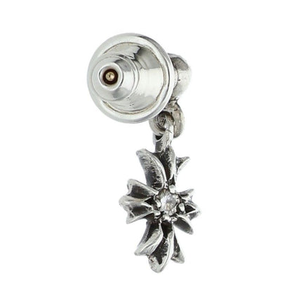 Chrome Hearts Tny CH Pls Dia Tiny Ech Plus Drop 1 Diamond Silver Earrings — view 2