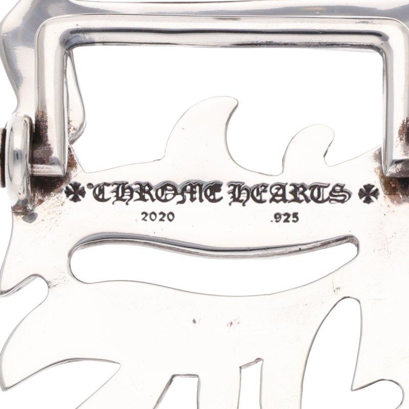 Chrome Hearts CH Bckl 1.5 Silver Buckle Earrings — view 3
