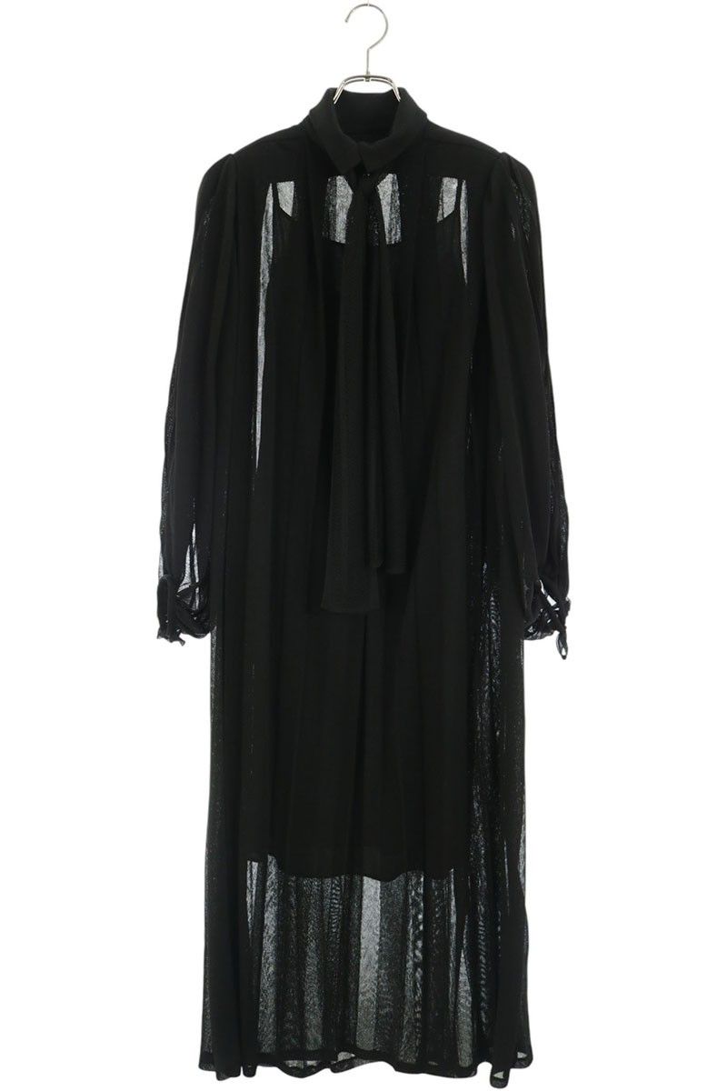 Louis Vuitton Long Dress Lavalliere Bow Tie Long Knit XS
