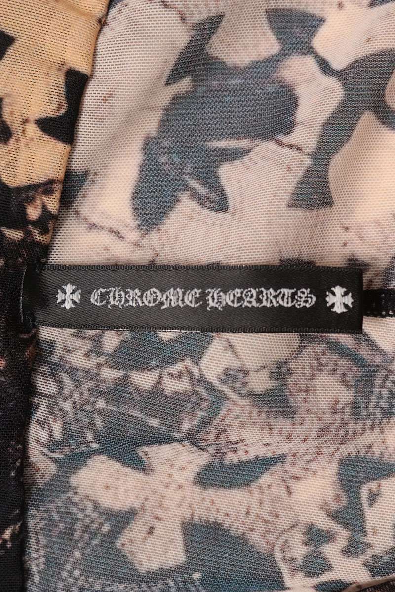 Chrome Hearts Cemetery Cross Mesh Lace Flare Long Pants All Over Print — view 3