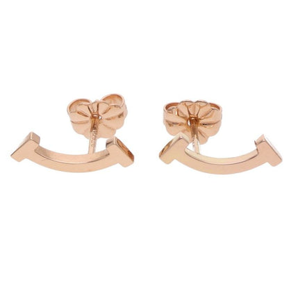 Tiffany & Co T Smile Mini 18k Pink Gold Earrings