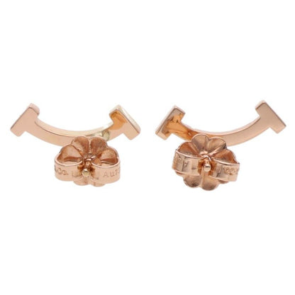 Tiffany & Co T Smile Mini 18k Pink Gold Earrings — view 2