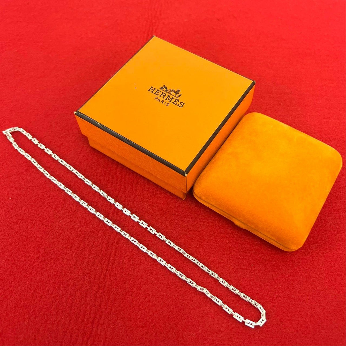 Hermes Vintage Hercules PM Necklace 925 Sterling Silver
