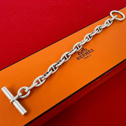 Hermes Vintage Chaine D'ancre PM 15 Links Bracelet 925 Sterling Silver