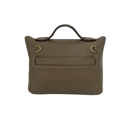 Hermes Sac Vanquatre Mini 21 Evercolor Veau Swift 2-Way Shoulder Bag Etoupe — view 3