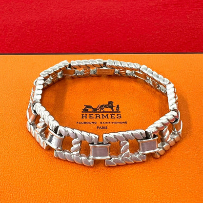 Hermes Vintage Grand Sport Bracelet 925 Sterling Silver