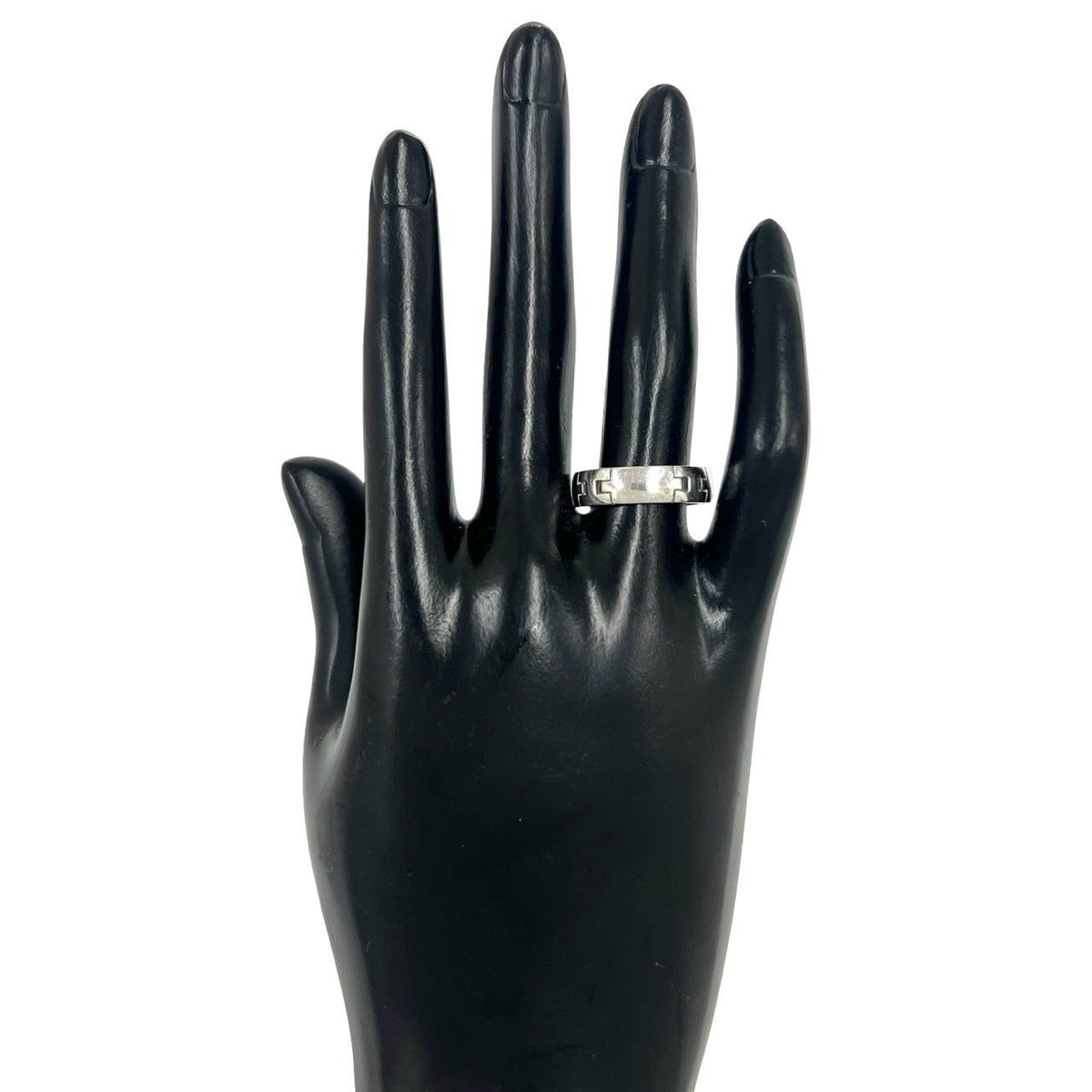 Hermes Hercules Ring 18k White Gold 750 56 Silver — view 2
