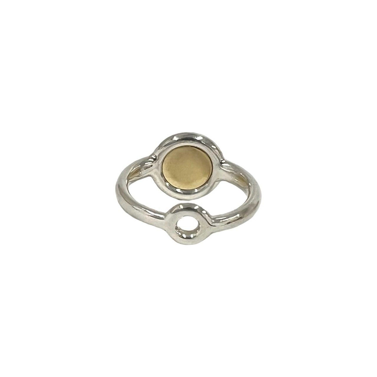 Hermes Sellier Ring Silver 59 Yellow Gold — view 6