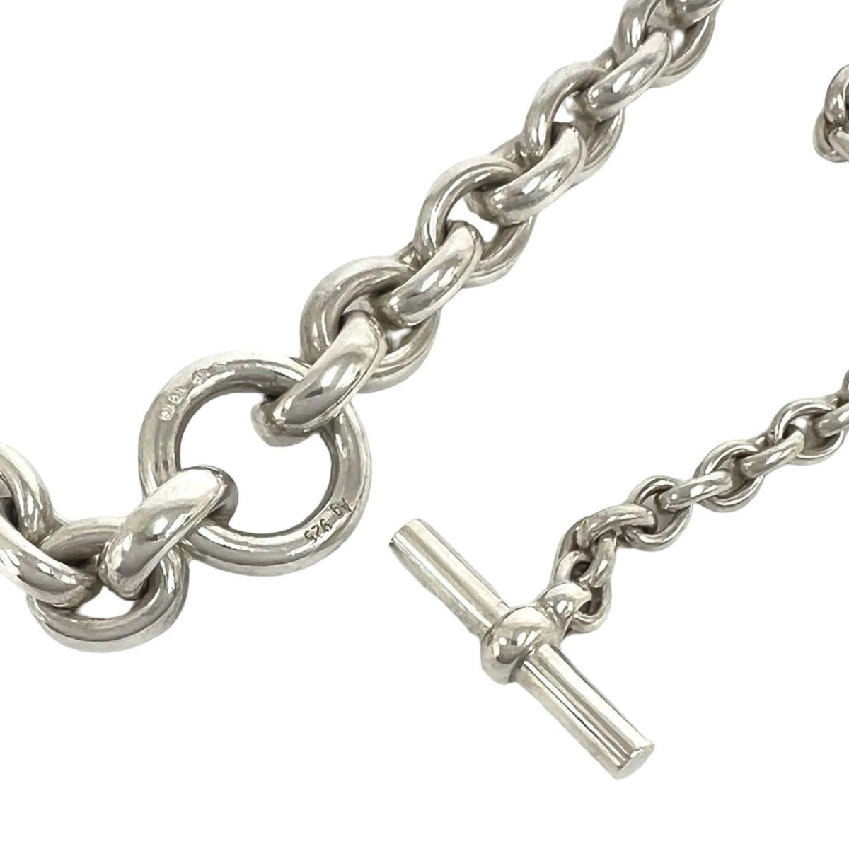 Hermes Vintage Crescendo Long Necklace 925 Sterling Silver — view 5