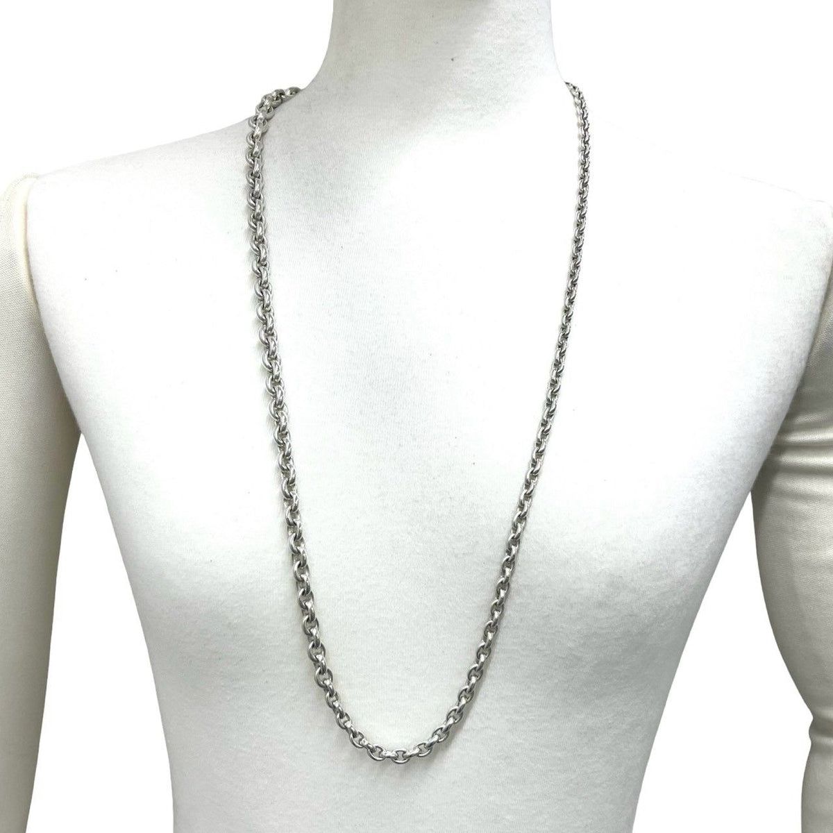 Hermes Vintage Crescendo Long Necklace 925 Sterling Silver — view 2