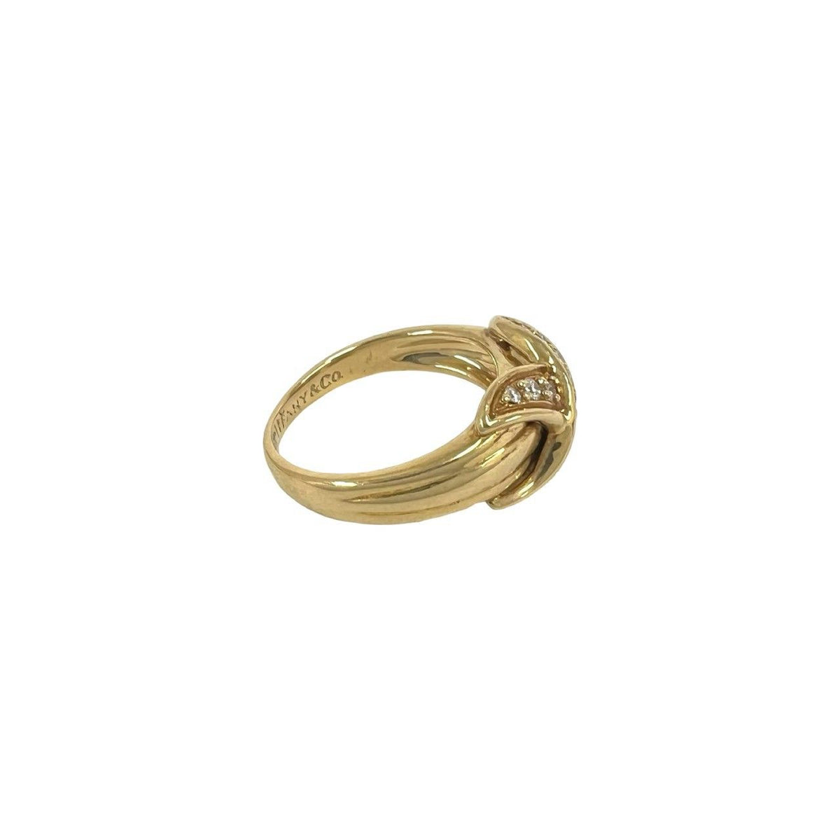Tiffany & Co Signature Ring 18k Yellow Gold 750 Diamond — view 5