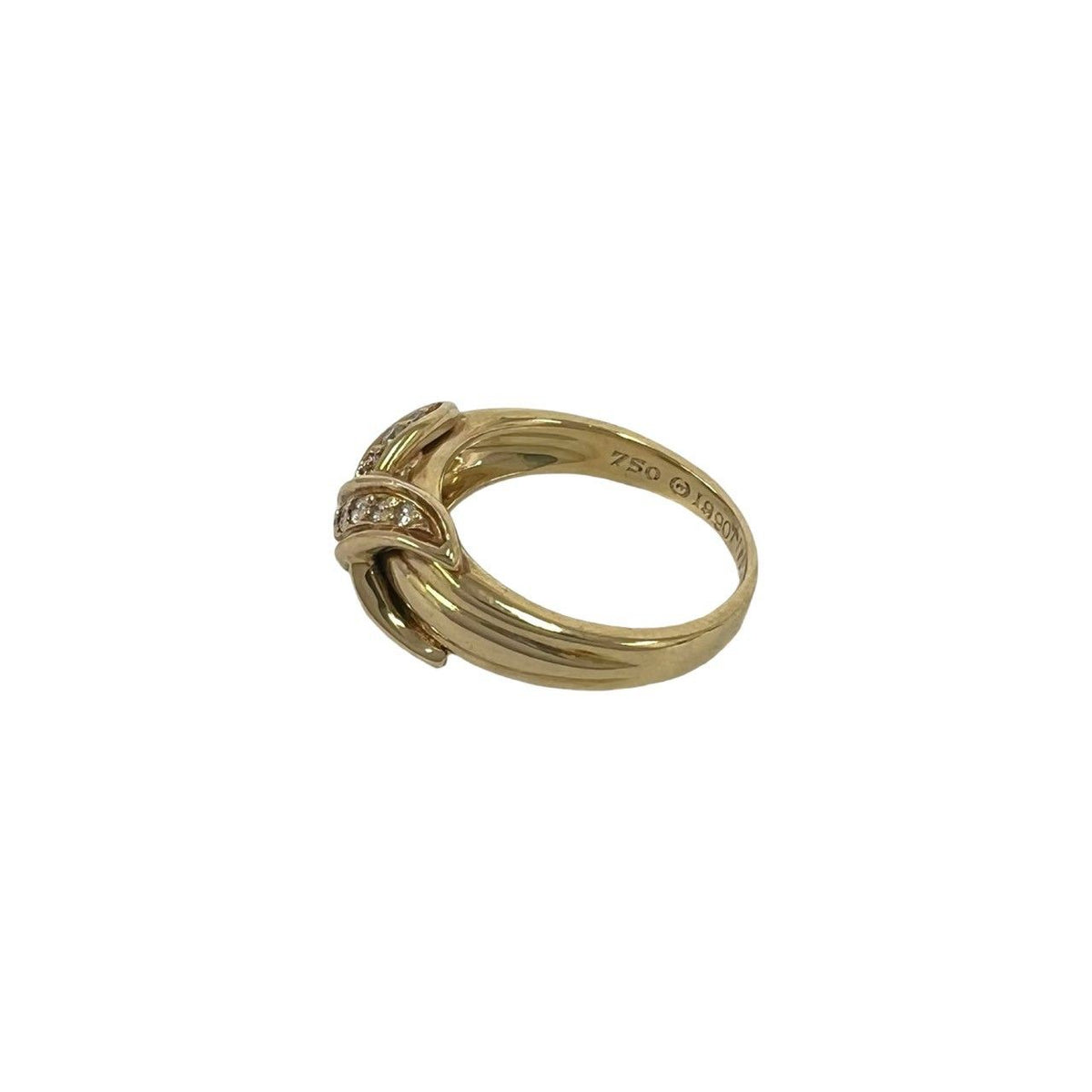 Tiffany & Co Signature Ring 18k Yellow Gold 750 Diamond — view 4