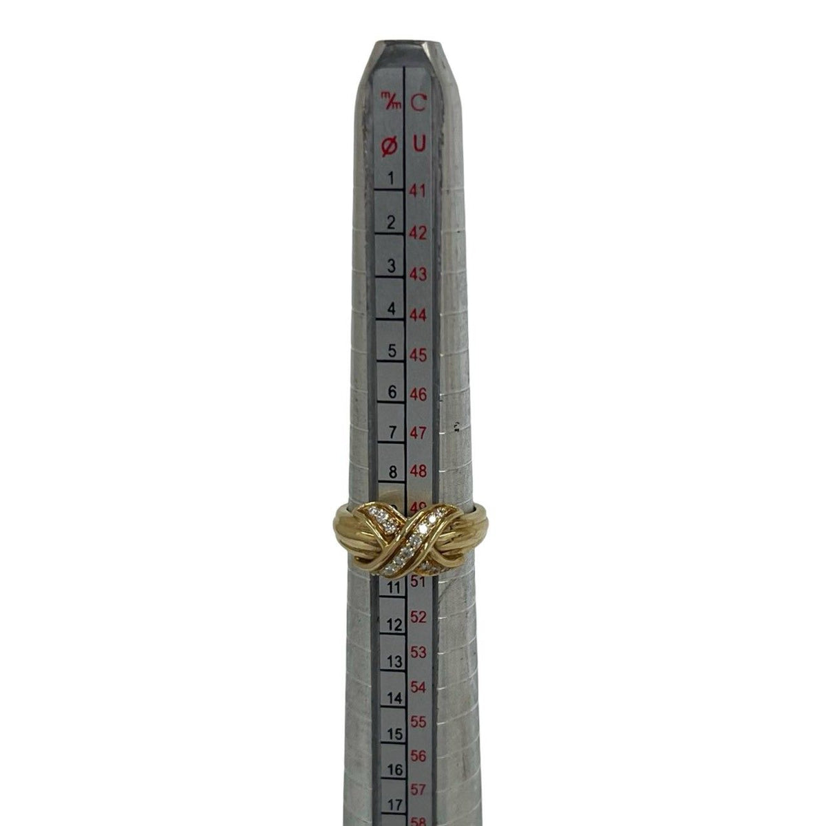 Tiffany & Co Signature Ring 18k Yellow Gold 750 Diamond — view 7