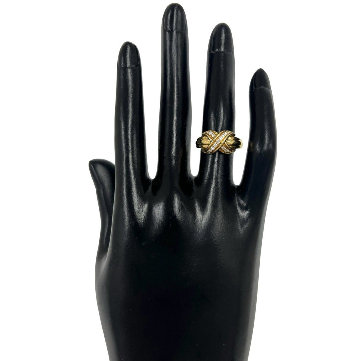 Tiffany & Co Signature Ring 18k Yellow Gold 750 Diamond — view 2