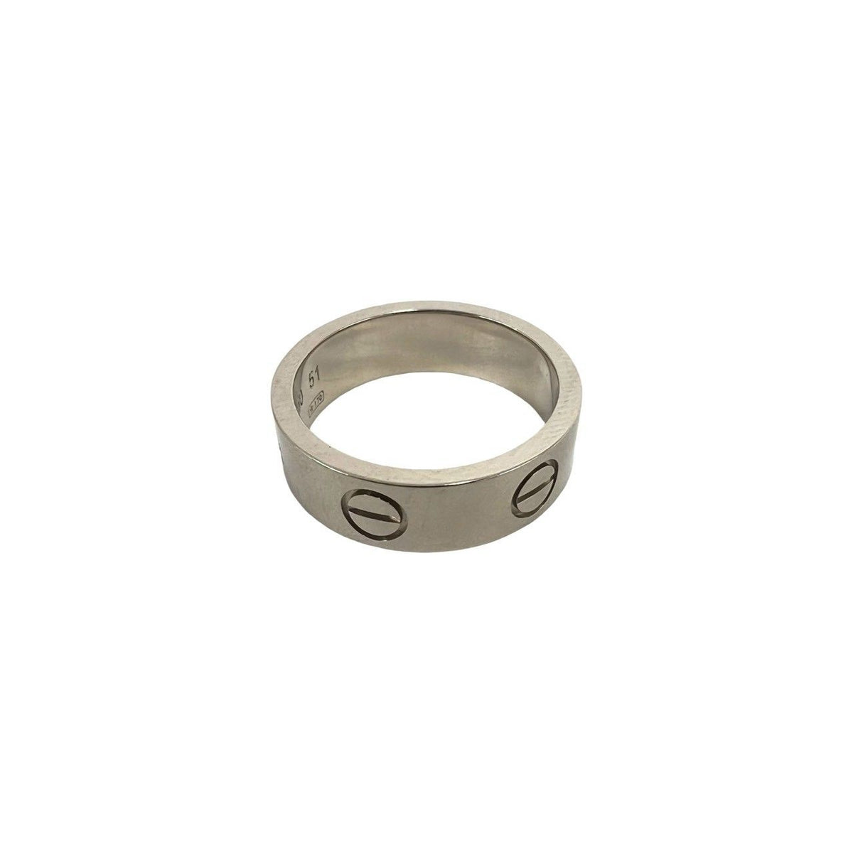 Cartier Love Ring 18k White Gold 750 51 Silver — view 5