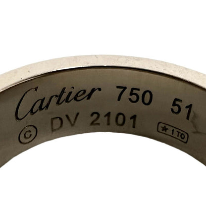 Cartier Love Ring 18k White Gold 750 51 Silver — view 3