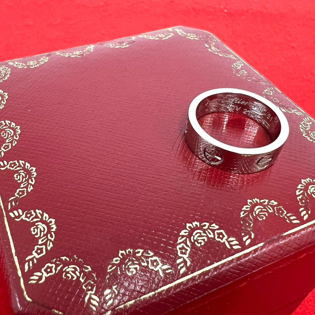 Cartier Love Ring 18k White Gold 750 51 Silver